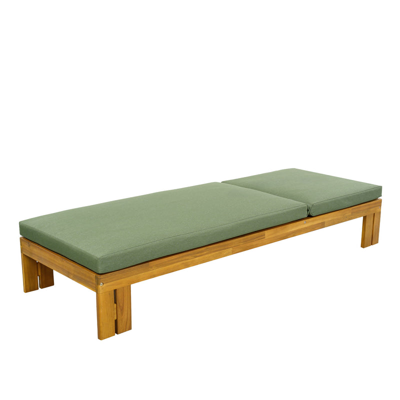 Outdoor Chaise Lounge With 5 Position Adjustable Backrest