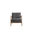 Classic Mid-Century Modern Accent Chairs, Open Framed Armchair With Cushioning