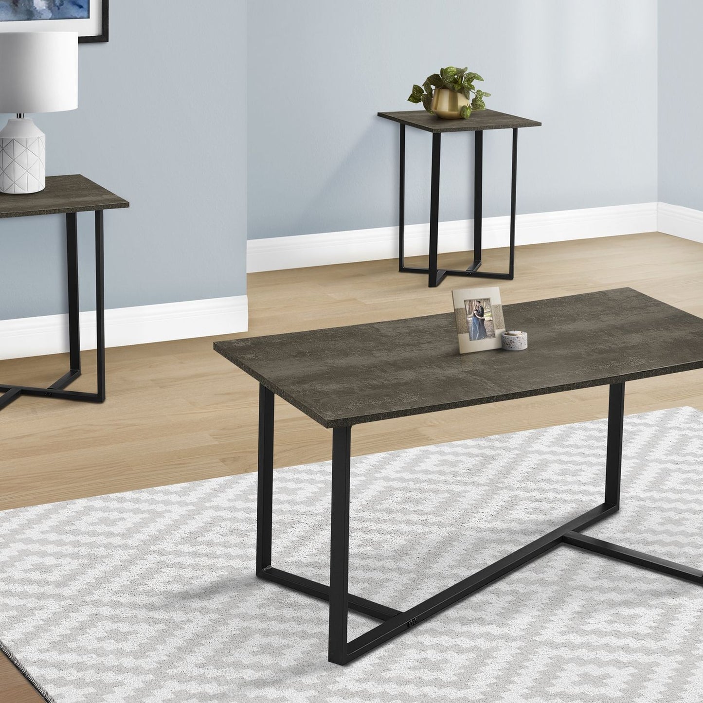 Contemporary 3 Piece Table Set