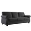Soft Sofa, Upholstered 3 Seater Couch With High Density Foam, Loose Back Cushions And Turned Legs