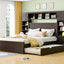 Bed With All In One Cabinet, Shelf And Sockets, Twin Long Trundle