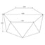 Athena - Hexagonal Top Coffee Table Coffee Table With Geometric Design - Natural