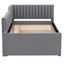 Upholstered Daybed With Trundle And 3 Drawers