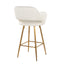 Margarite - Contemporary Fixed Height Counter Stool With Footrest (Set of 2) With Square