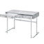 Tigress - Printed Faux Marble Top Writing Desk - White