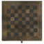 Checkmate - 1 Drawer Side Table With Carved Chess Board - Brown