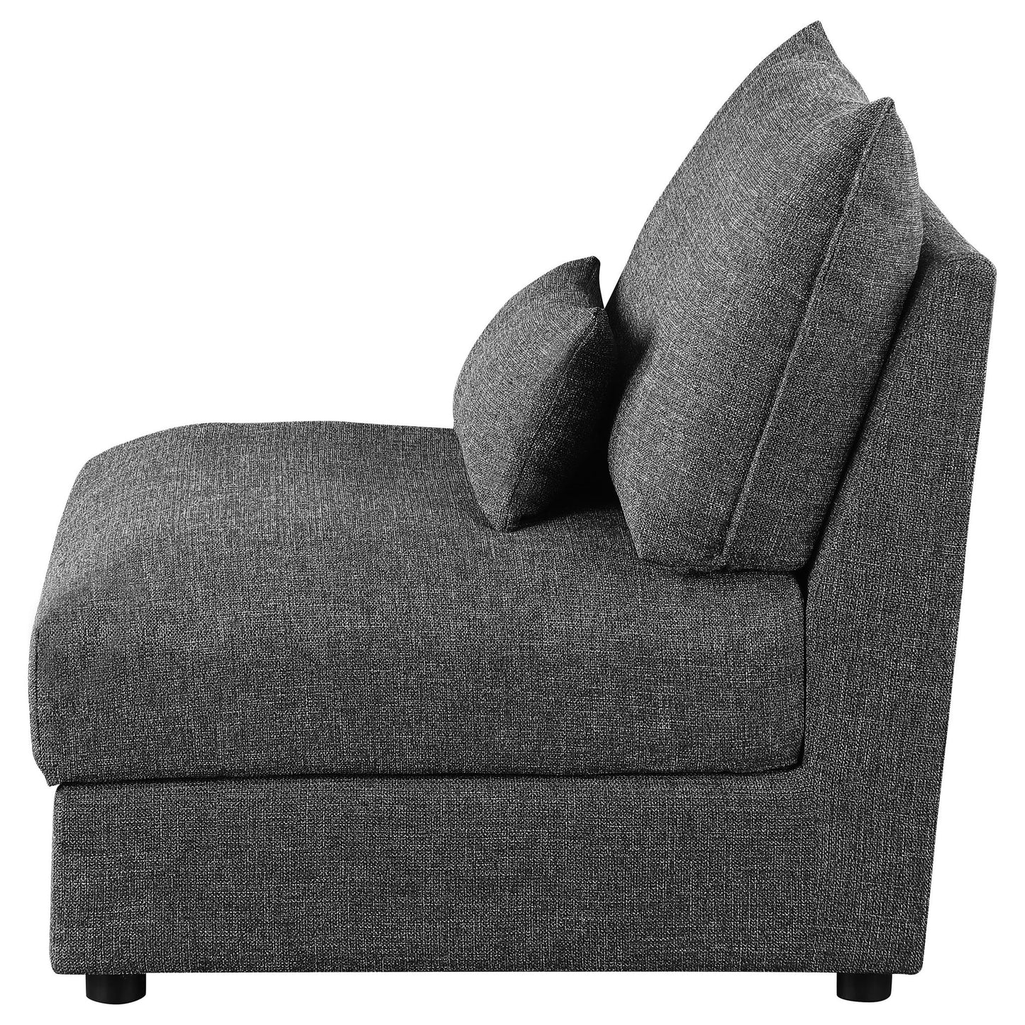 Wakefield - Upholstered Armless Slipper Chair - Black