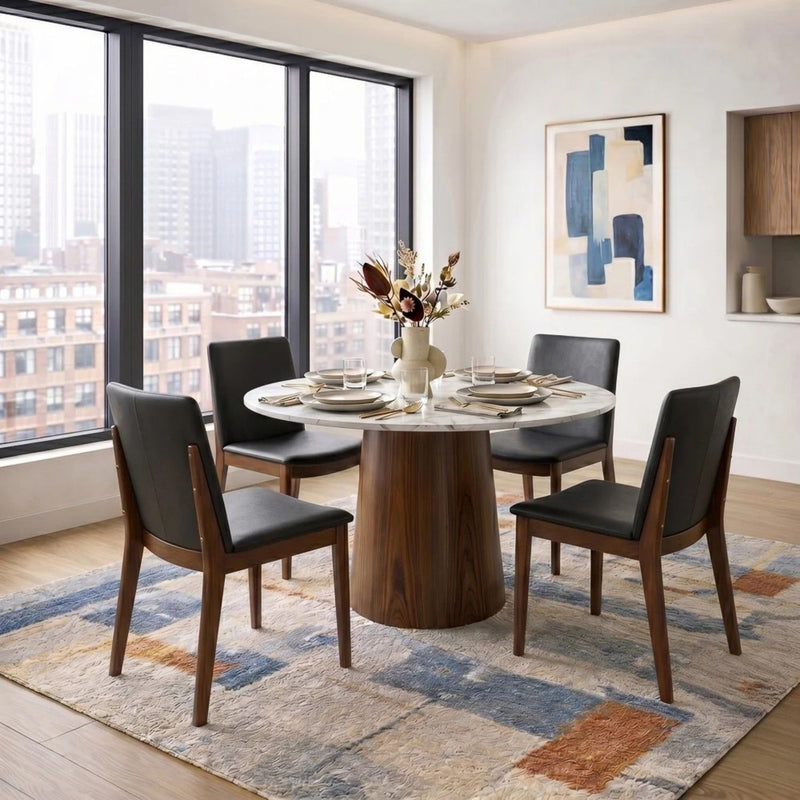 Laura - Mid-Century Modern Solid Wood Dining Chair (Set of 2)