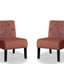 Reese - Living Room Armless Button Tufted Pattern Accent Chair (Set of 2)