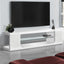 TV Stand, Console, Media Entertainment Center, Storage Shelves, Glossy Contemporary & Modern - White