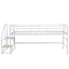 Loft Bed With Storage Stairs And Metal Frame