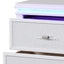 Opium - 2 Drawer Nightstand With LED Lights - White