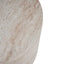 Modern Concrete Side Table With Travertine, Indoor / Outdoor Use - Beige
