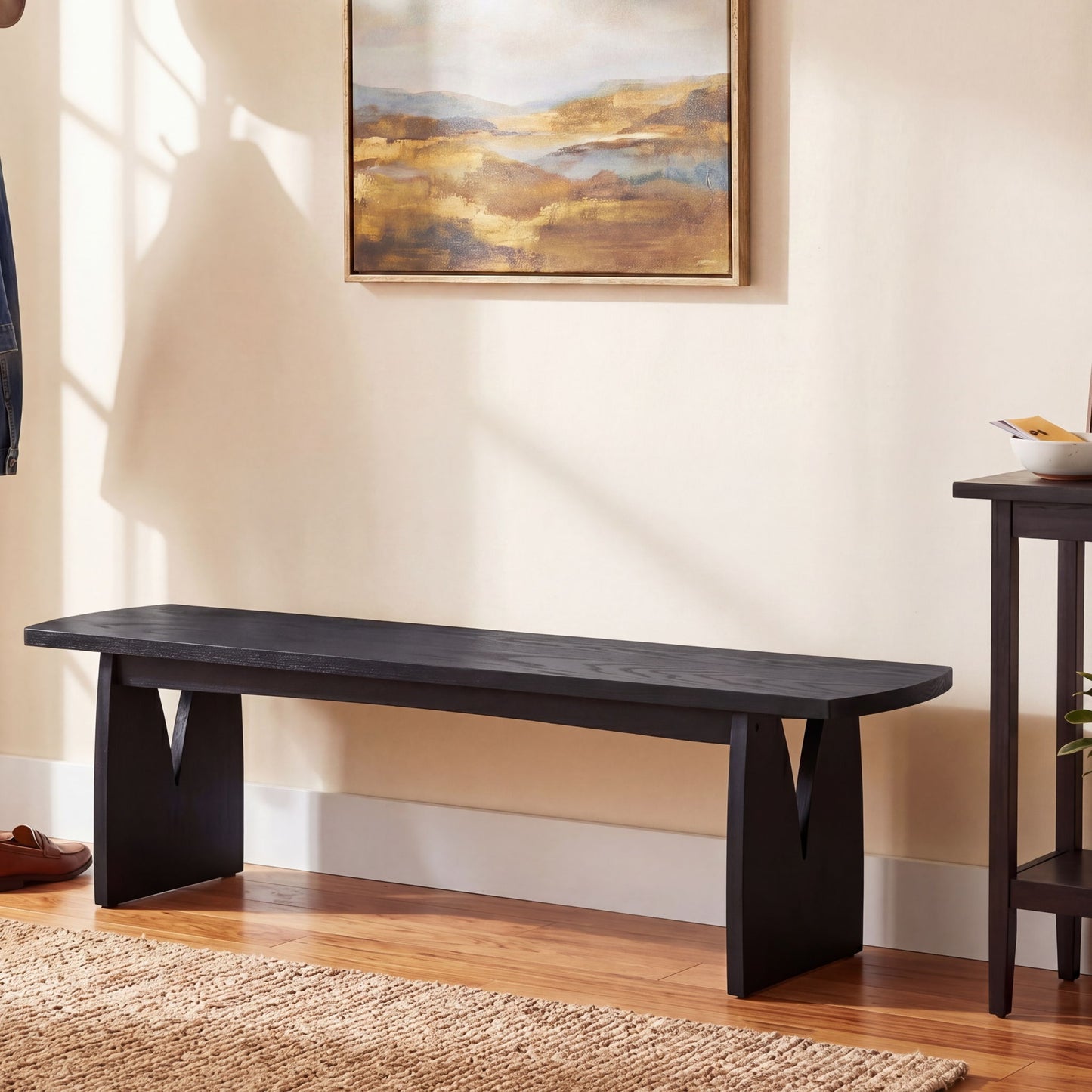 Dining Bench For Kitchen - Black