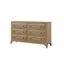 Queen Canopy Bedroom Set With A 2 Drawer Nightstand A Dresser With Poster Mirror And A Door Chest - Sand