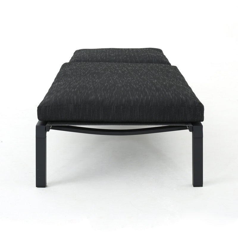 Modern Chaise Lounge With Wate Resistant Fabric Cushions