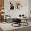 Forma - 4 Piece Occasional Set (1 Coffee, 1 Large End Table & 1 Stool, 1 Small End Table) - Black / White / Gray