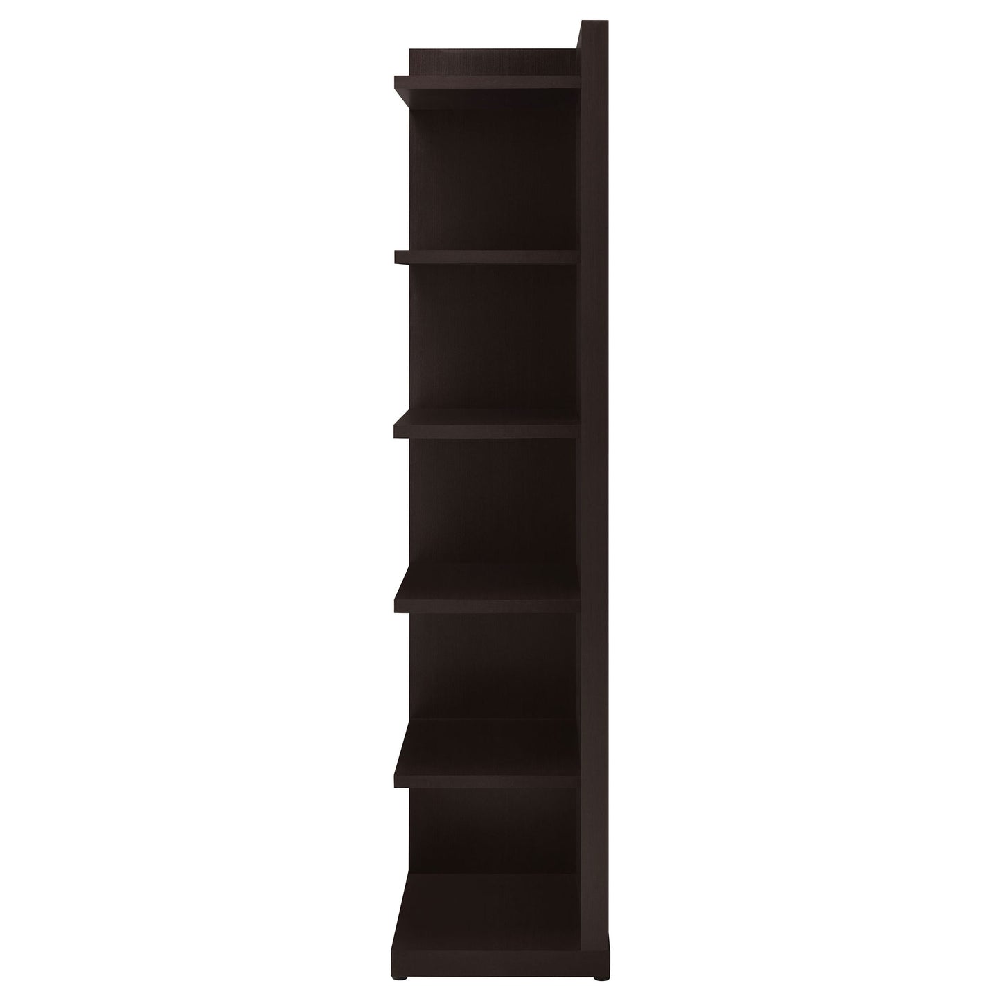 6 Tier Corner Bookcase - Cappuccino