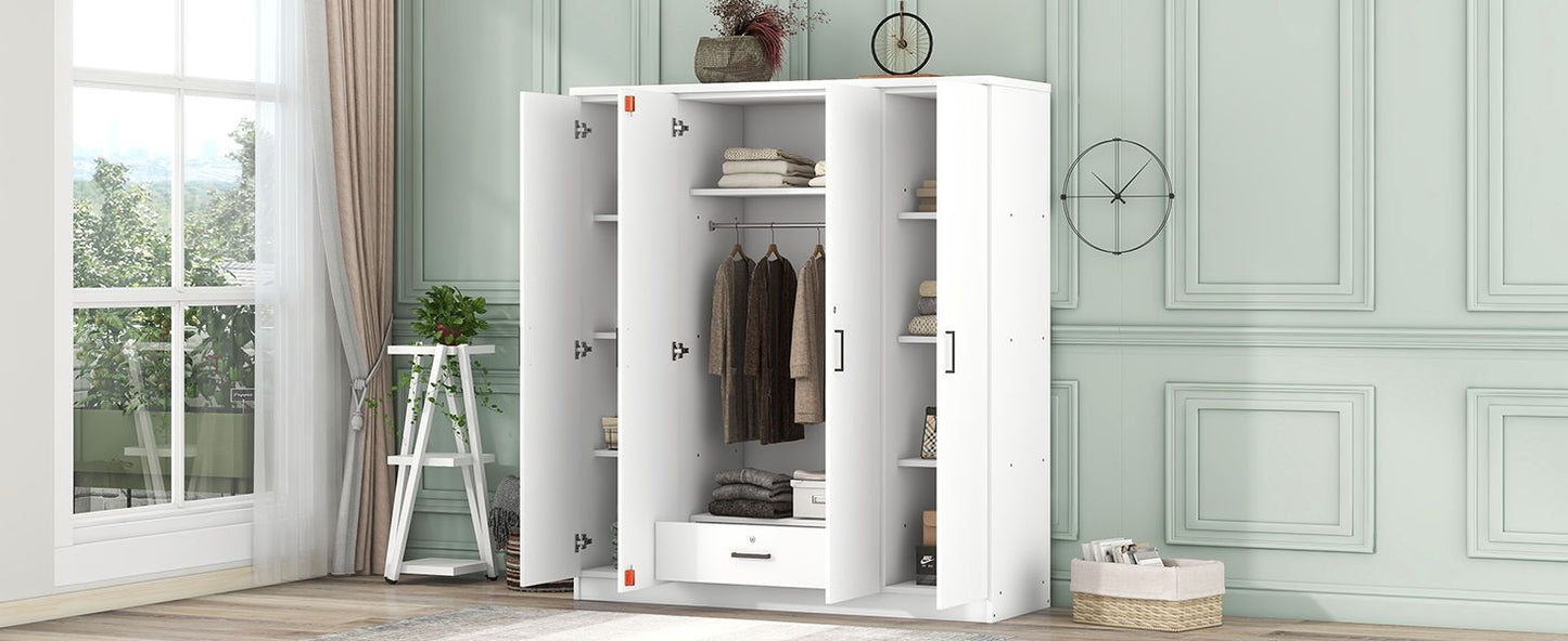4 Door Wardrobe With 1 Drawer
