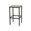 Outdoor Bar Stool With Slat Design And Metal Frame (Set of 2)