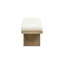 Bella - Upholstered Modern Accent Bench - Ivory White