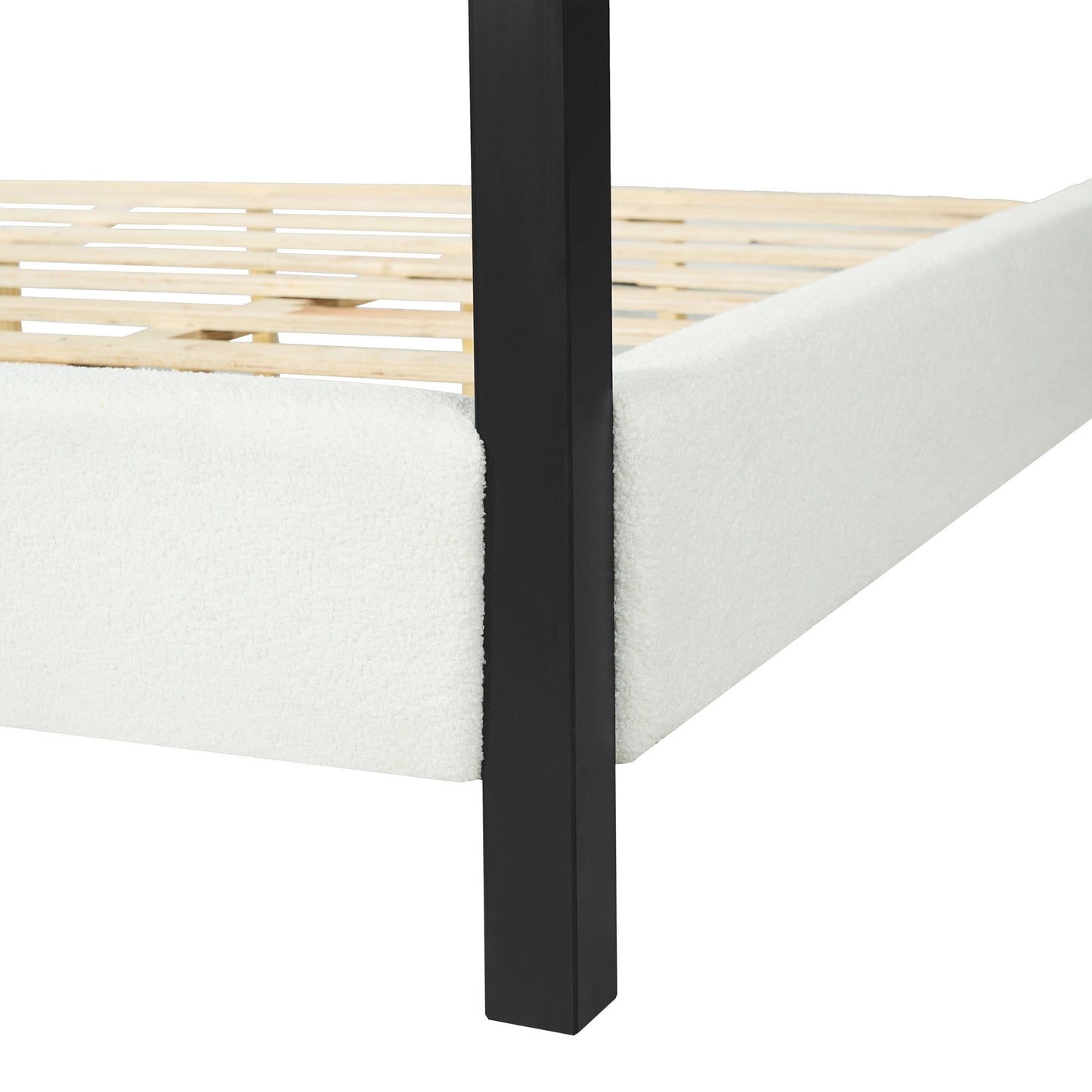 Modern Canopy Bed With Upholstery
