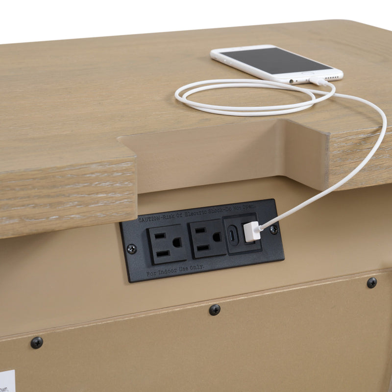 3 Drawer Nightstand - Tan