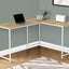 Computer Desk, Home Office, Corner, L Shape, Laptop, Marble Look Contemporary & Modern