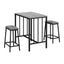 3 Pieces Dining Set, Counter Height, Rectangular, Small, Contemporary & Modern