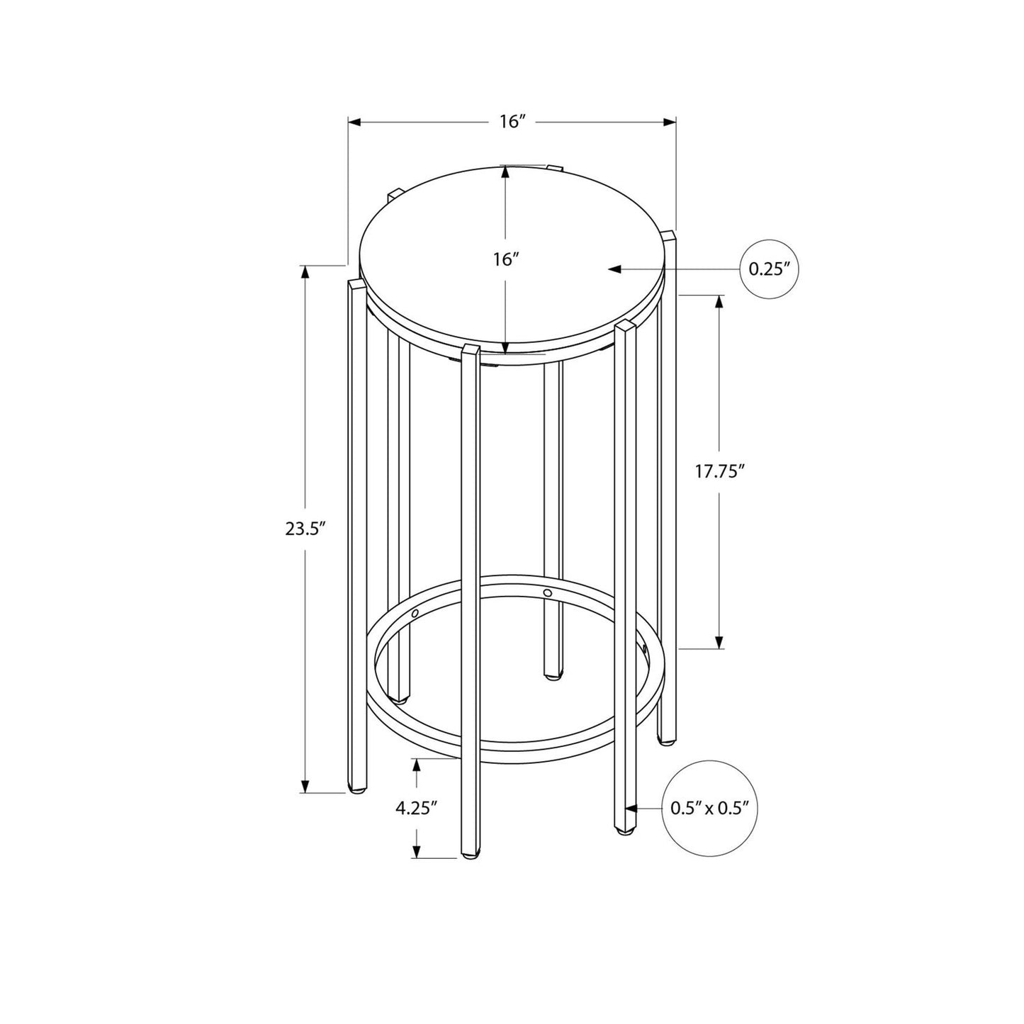 Contemporary Round Accent Table For Living Room