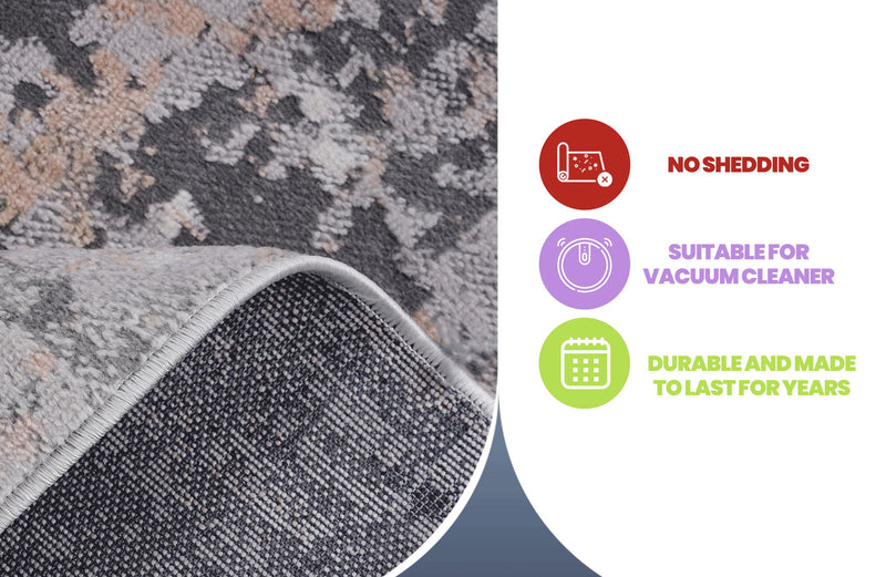 Marfi - 6' X 9' Abstract Area Rug - Gray Multi