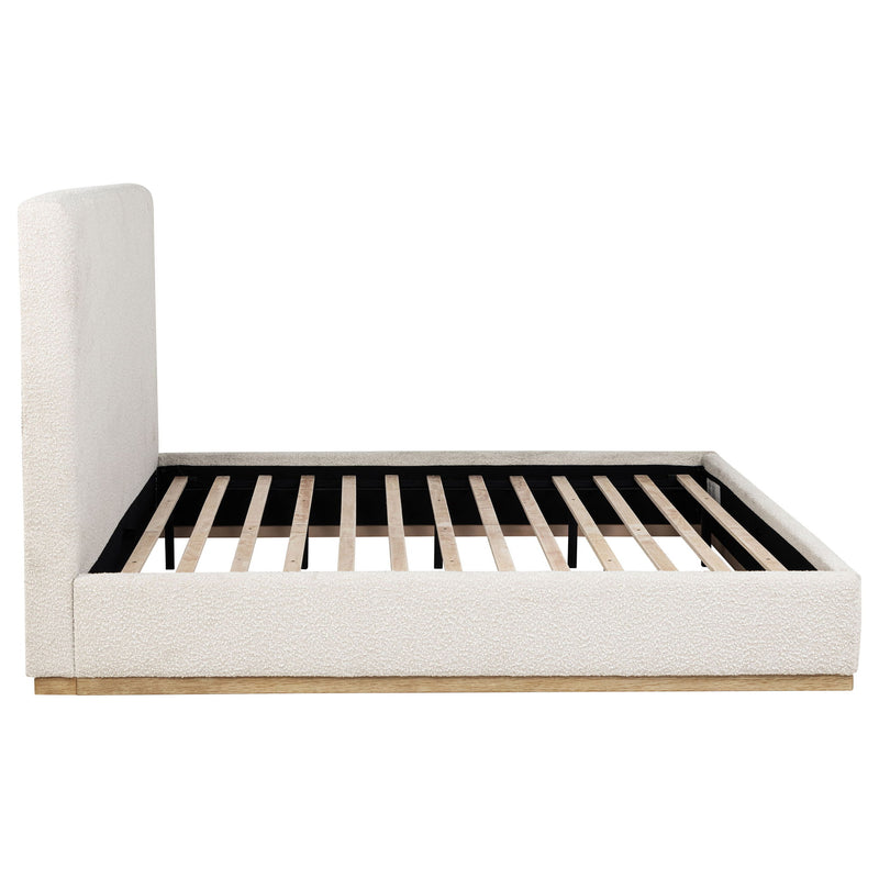 Talbot - Cama Plataforma King Oriental con Cabecero Elevado - Crema
