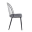 Riley - Industrial High Back Armless Chair (Set of 2) - Black