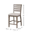 Counter Side Dining Stool With Ladder Back (Set of 2) - Gray