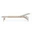 Hargrove - Outdoor Patio Aluminun Chaise Lounge, Outdoor Mesh Seat - Natural / Silver