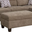 Diego - Fabric Sectional Sofa With Right Facing Chaise, Storage Ottoman, And 2 Accent Pillows