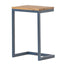 C Shaped End Table With Iron Base And Fir Wood To