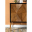 Capri - 4 Door Accent Cabinet - Brown / Gold