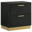 5 Piece California King Bedroom Set With Upholstered Headboard - Black