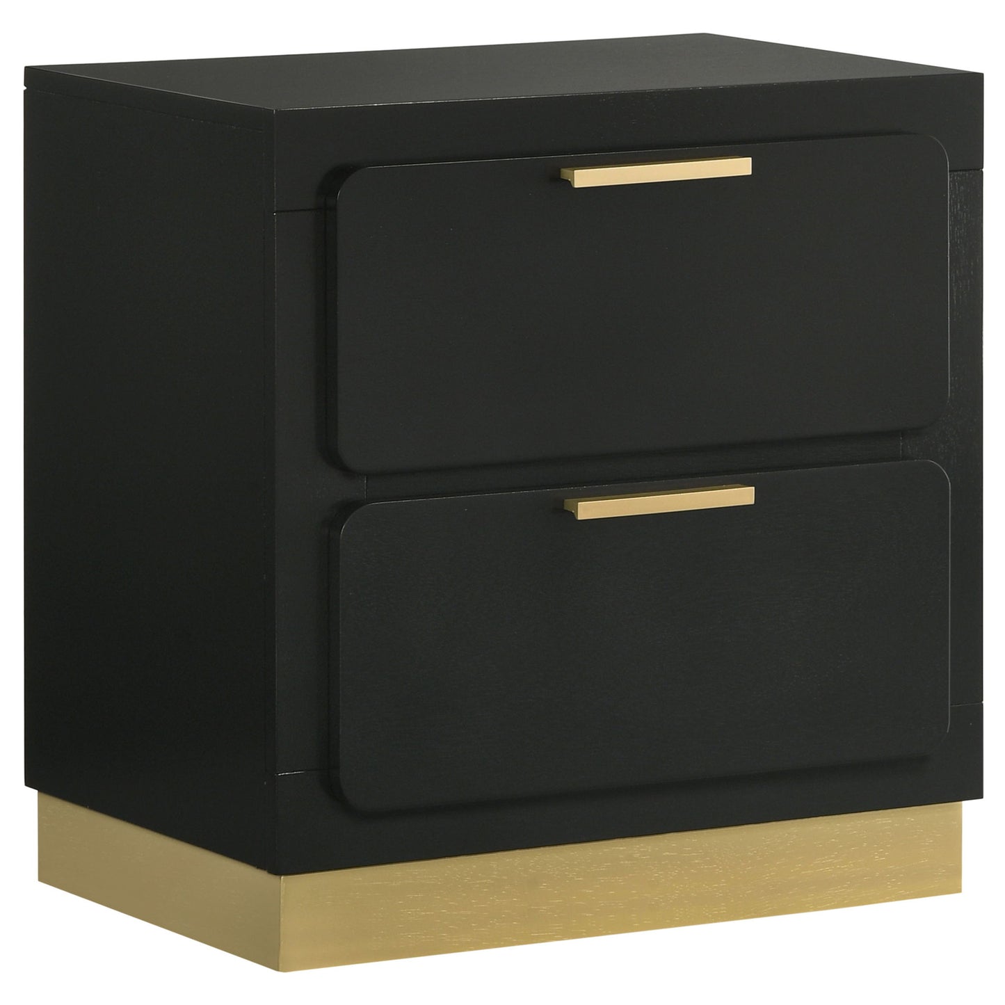 5 Piece California King Bedroom Set With Upholstered Headboard - Black