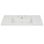 Vanity Top With 3 Faucet Holes, Rectangular Basin For Bathroom - White