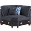 Gina - Sectional Sofa With Ottoman - Black
