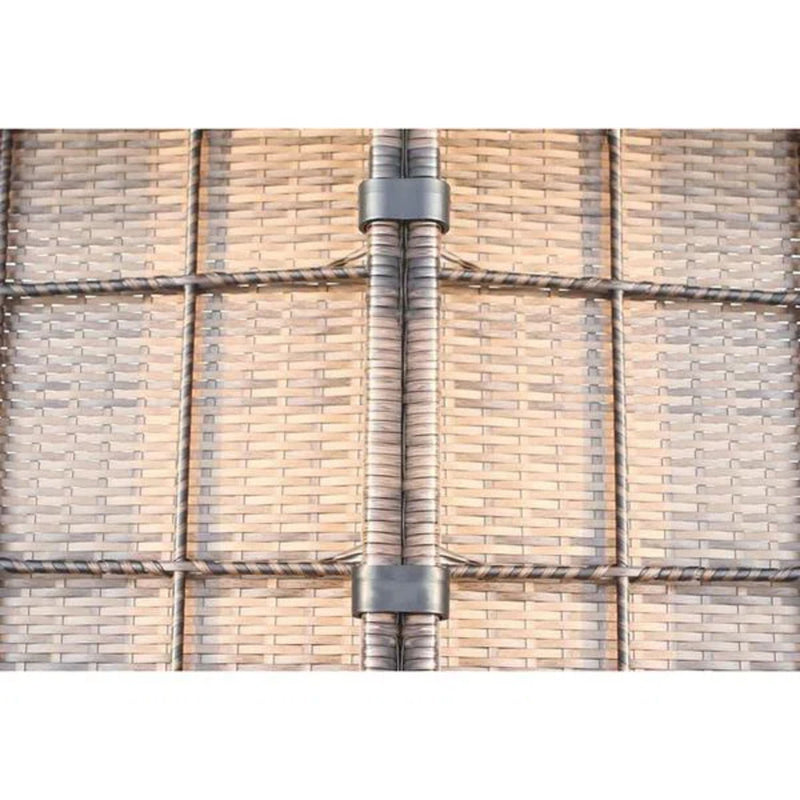Outdoor Wicker Sectional With Weather Resistant Cushions And Table