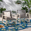 Outdoor Club Chair With Rattan Cover And Acacia Wood Frame - Gray