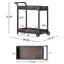 Resin Wicker Bar Cart With Metal Frame - Brown