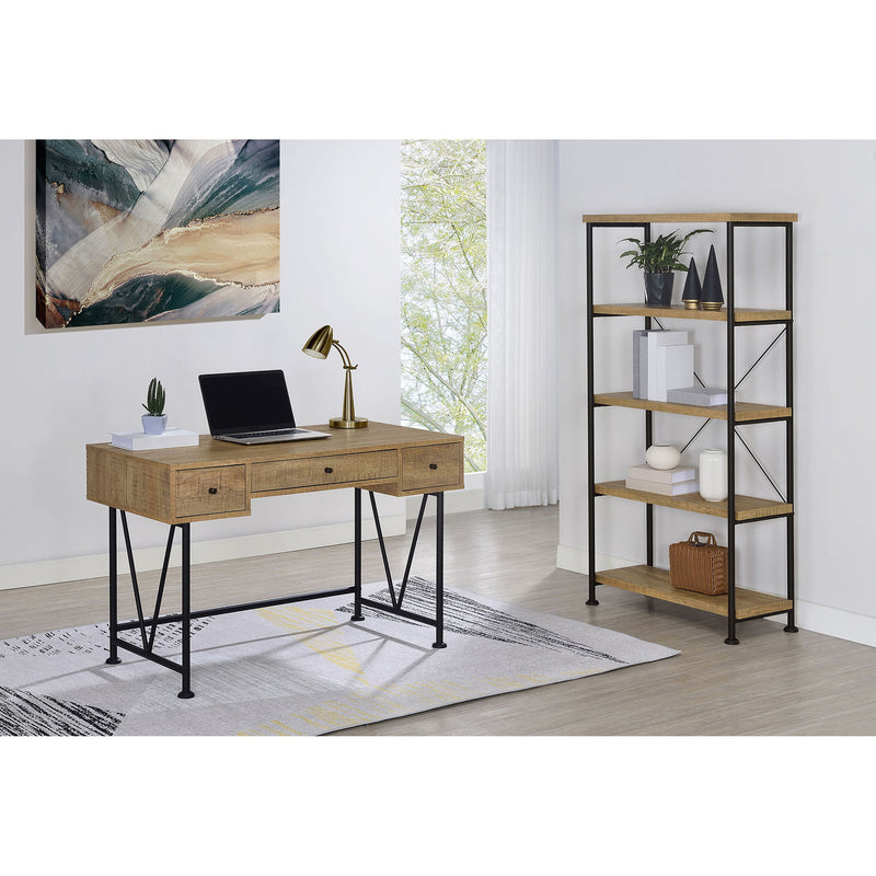 Vellun - 3 Drawer Writing Desk - Mango Color