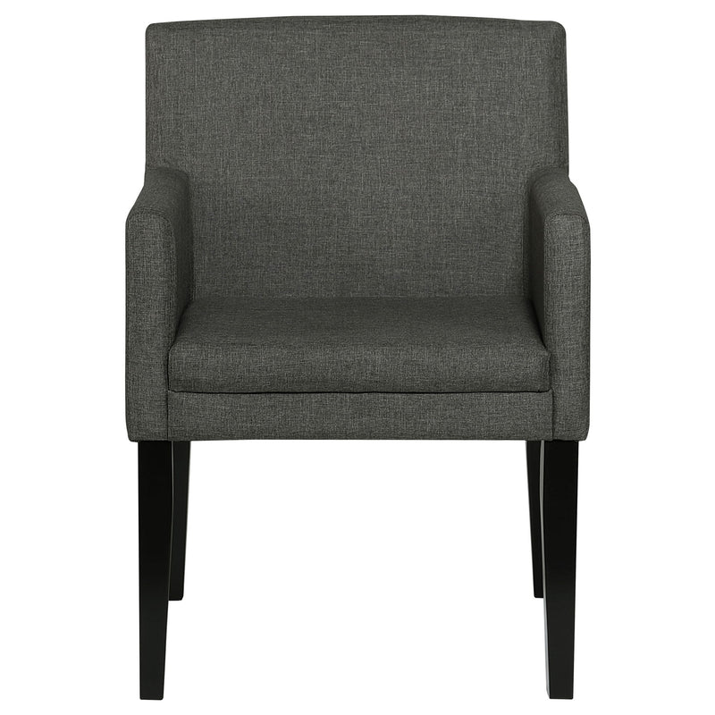 Yorkshire - Silla de comedor tapizada con reposabrazos acolchados (Juego de 2) - Gris