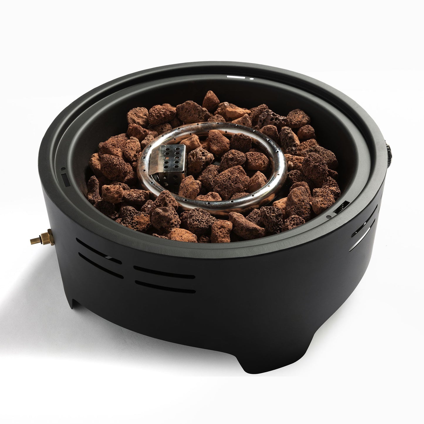 Propane Tabletop Gas Fire Pit, 40000 Btu Round For Outdoor - Black