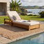 Chaise Lounge With 3 Fold Cushion Set, 3 Position Adjustable Backrest