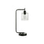 Lighting, Table Lamp, USB Port Included, Glass Shade, Modern - Black
